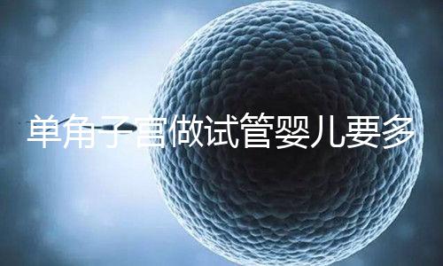 單角子宮做試管嬰兒要多少錢？移植2個至少需要這個數字