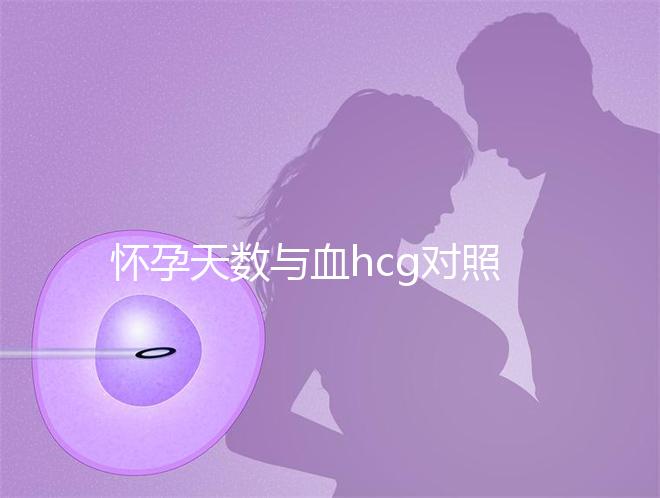 懷孕天數與血hcg對照表參考，孕早期排除病理性生化妊娠