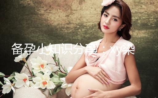 備孕小知識分享：xy染色體在形態(tài)和大小上各有區(qū)別